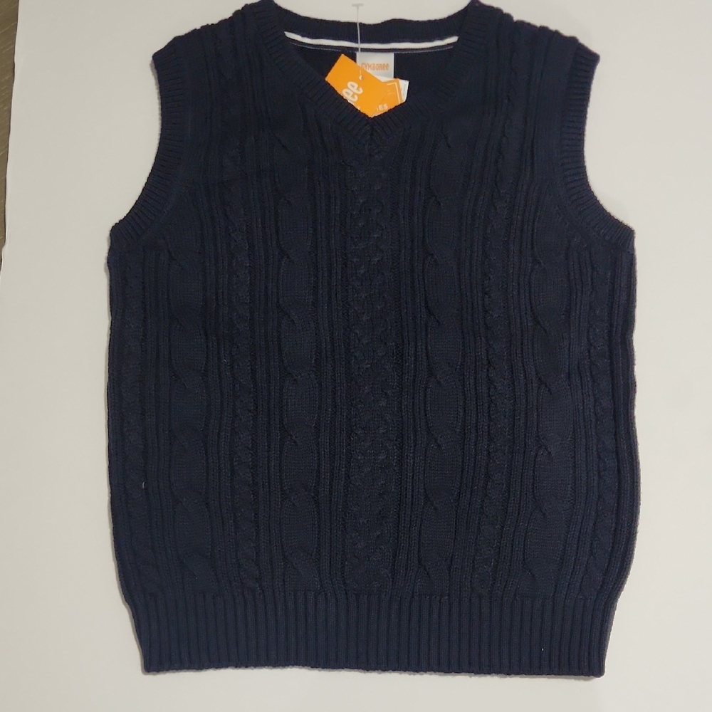 Gymboree Lawn Party Blue Sweater Vest New NWT Boys 4T  V Neck
